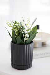 Lily of the Valley UVR Faux Potted Plant White 25cm