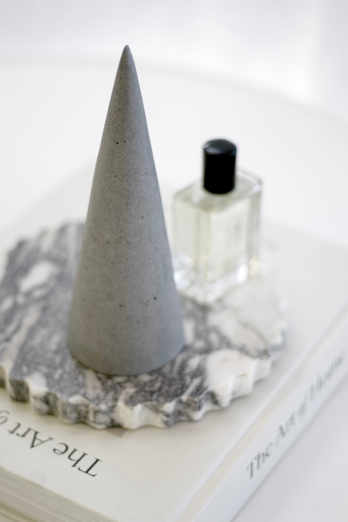 Concrete Cone, Natural Polystone Sculpture