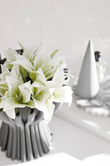 Cleo 3D Printed Compote Vase | Sculptural Vase in Black, White or Grey