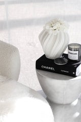 Amelie 3D Printed Ceramic Vase – Matte White or Black (Small/Large)