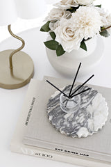 Elle Petal-Edge Marble Tray from Papier HQ – Round Calcutta Display Dish