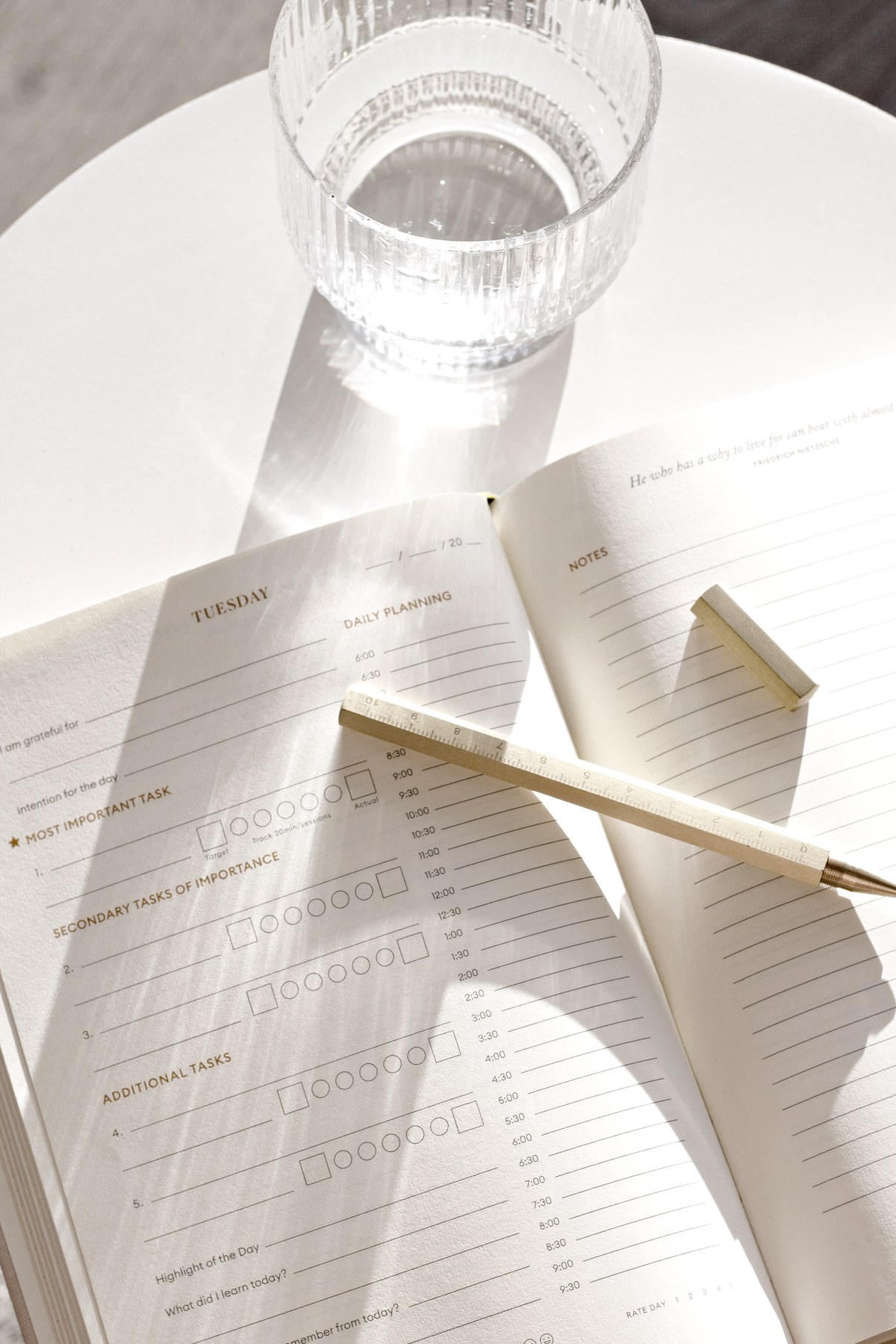 Intelligent Change Productivity Planner – Undated 90-Day Focus Journal (Black or Beige)