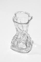 Crinkle Glass Vase