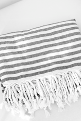 Turkish Towel - Grey Stripe