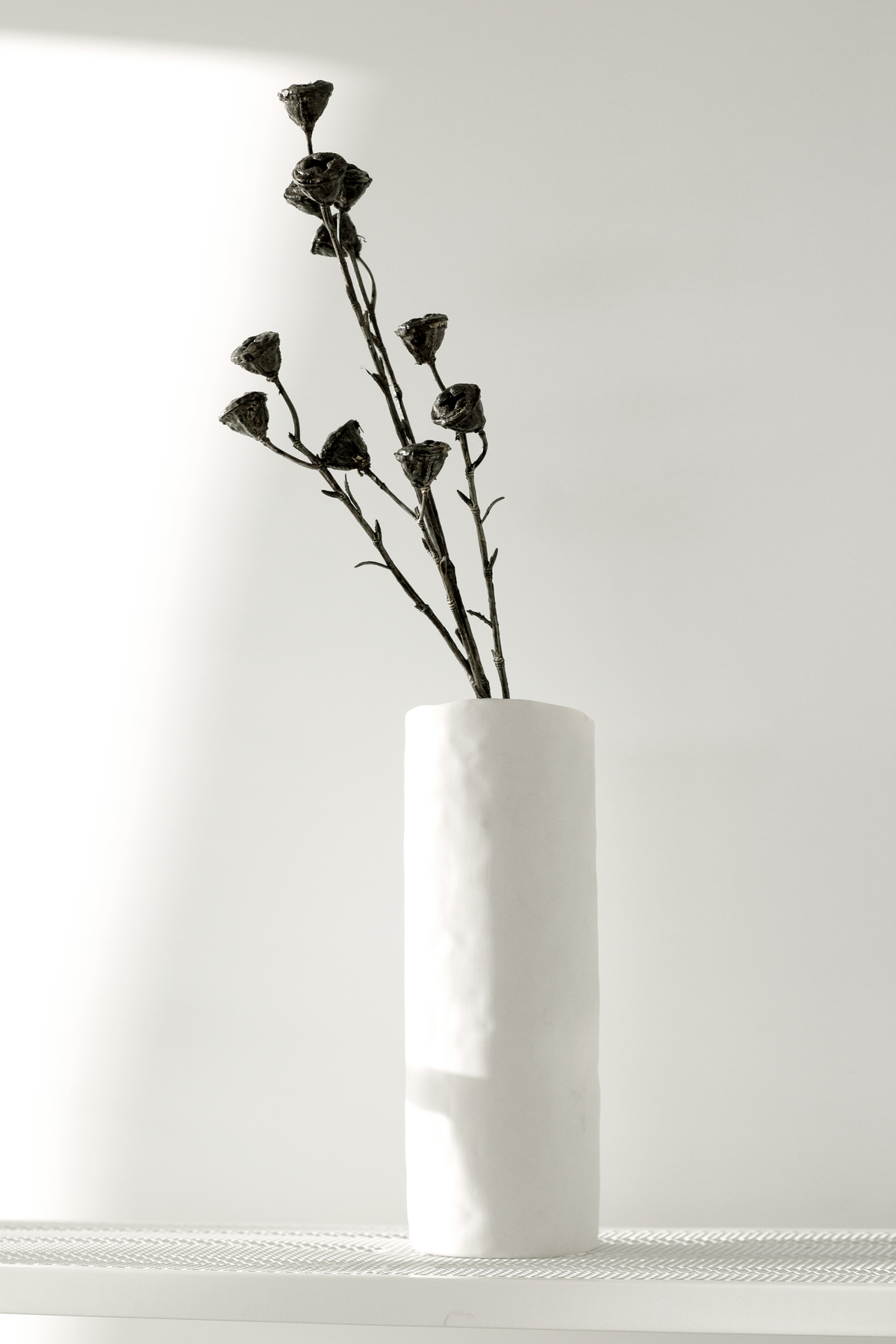 Bernie Vase – Tall Black Matte Ceramic Vase for Florals