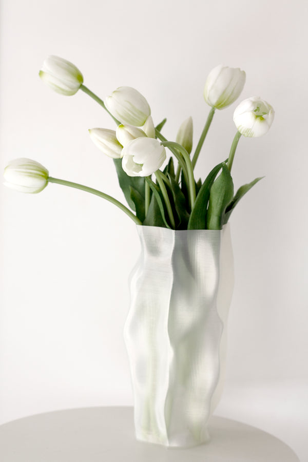 Skyler 3D Printed Vase - Transparent / Black