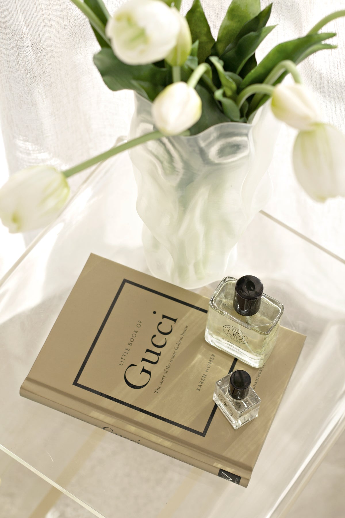 Little Book of Gucci styled with home decor accessories
