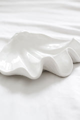 White Ceramic Clam Tray