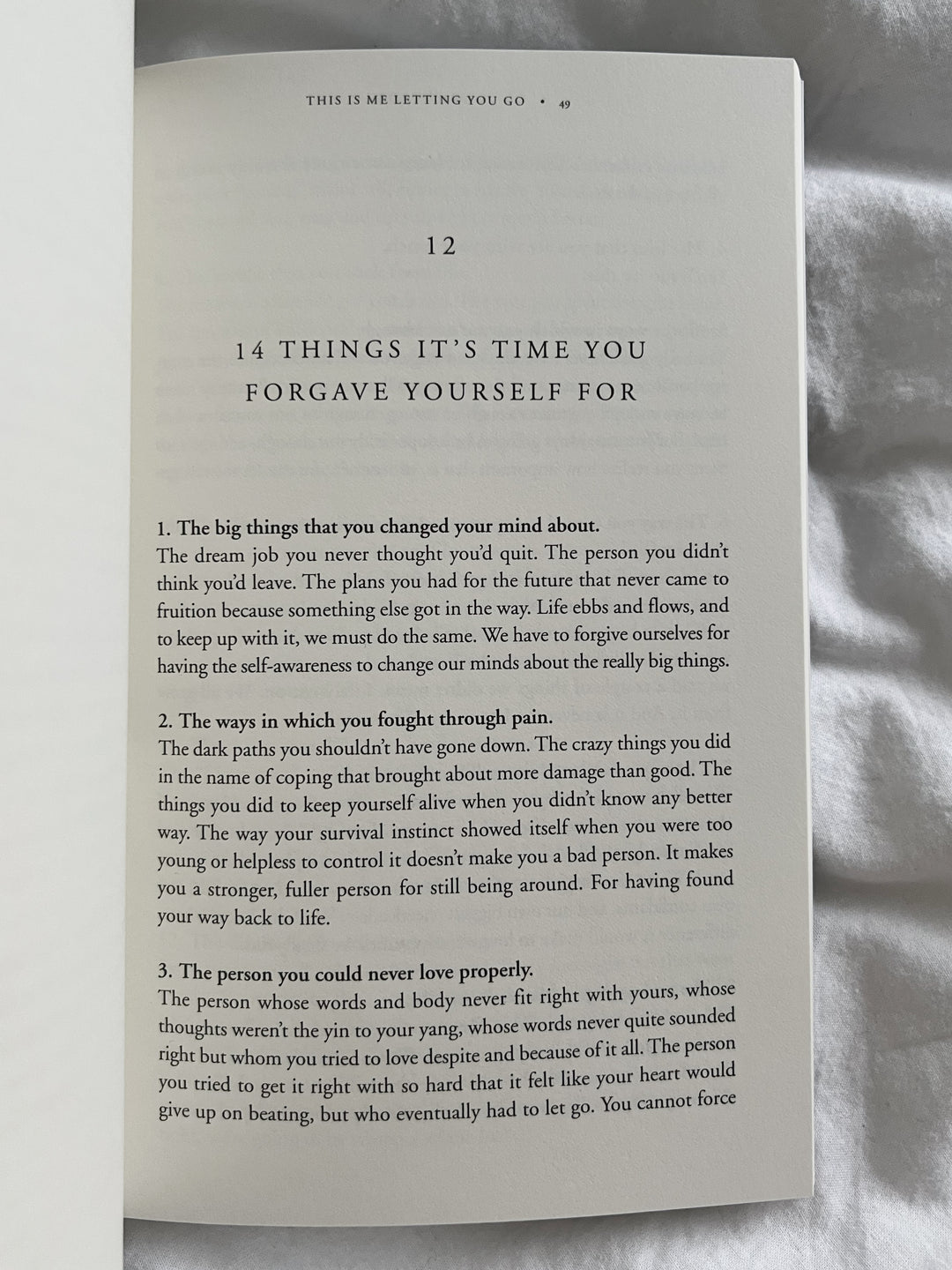Page titled 12 things it's time you forgive yourself for