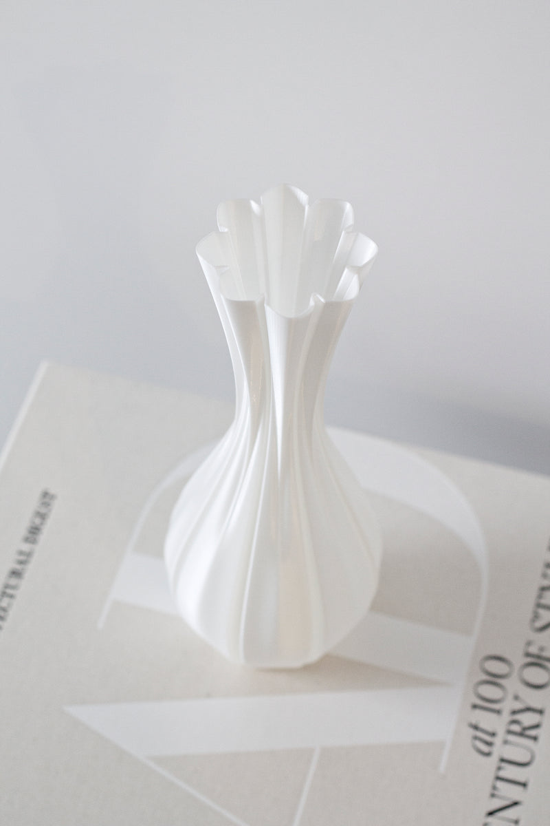 3D Printed Vase - White