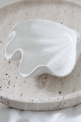 White Ceramic Clam Tray