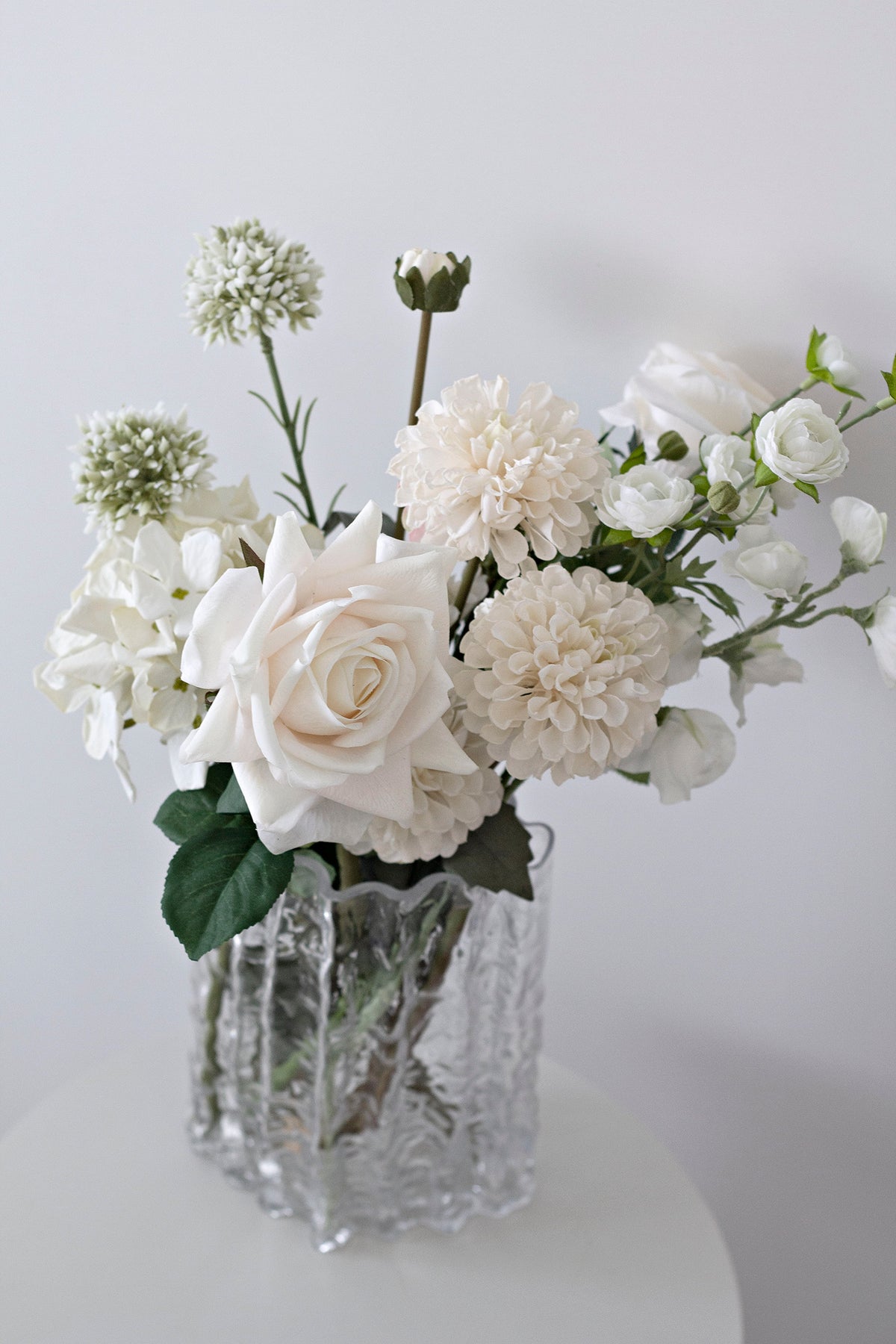 Mini Allium Stem, Cream 46cm Faux Flower