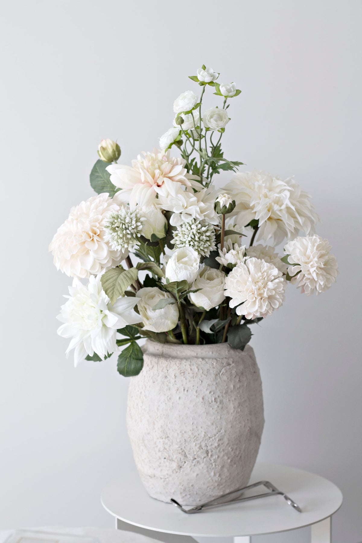 Mini Allium Stem, Cream 46cm Faux Flower