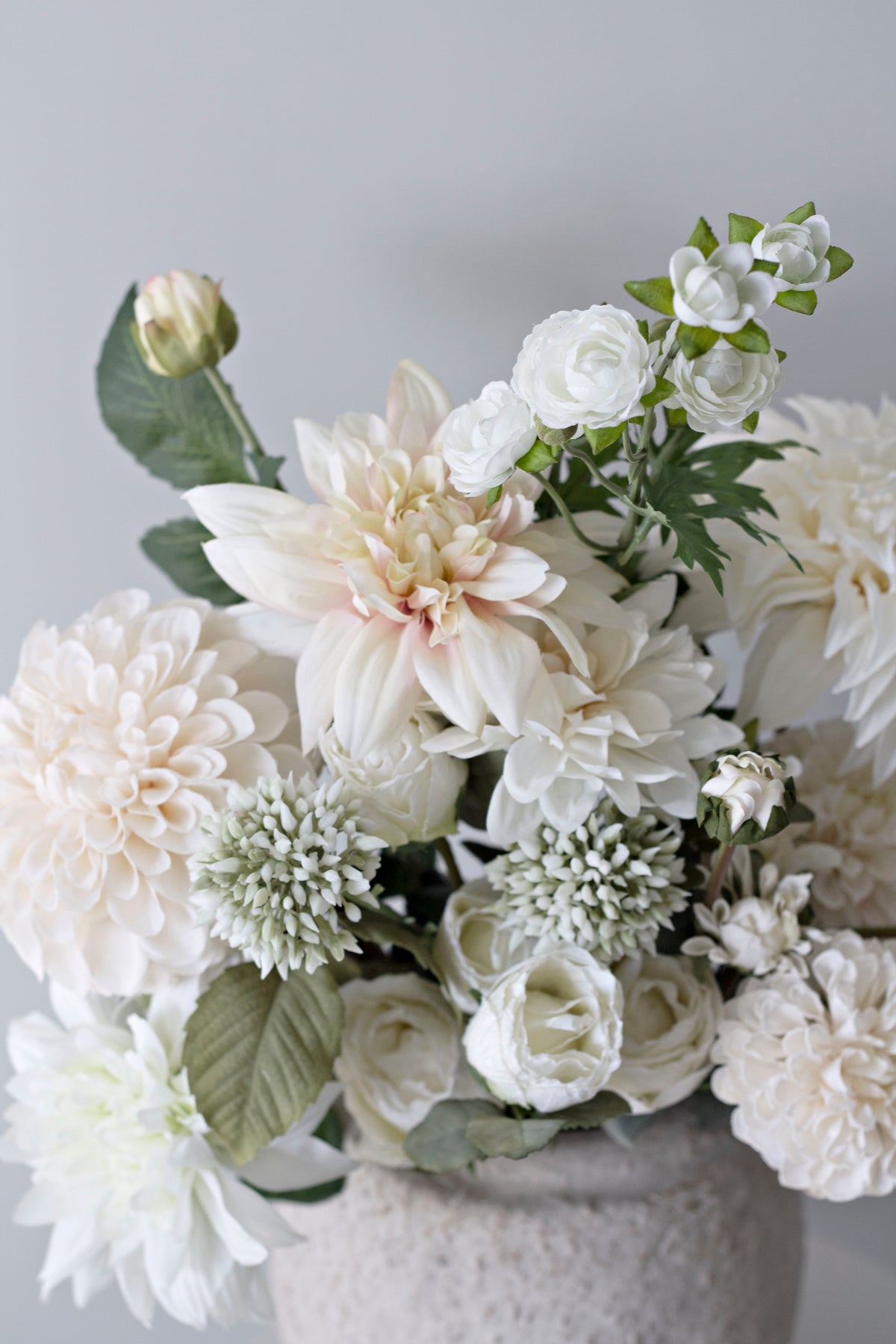 Mini Allium Stem, Cream 46cm Faux Flower