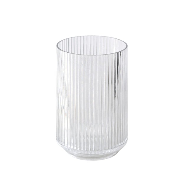 Fluted Tumbler - Clear / Grey