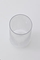 Fluted Tumbler - Clear / Grey