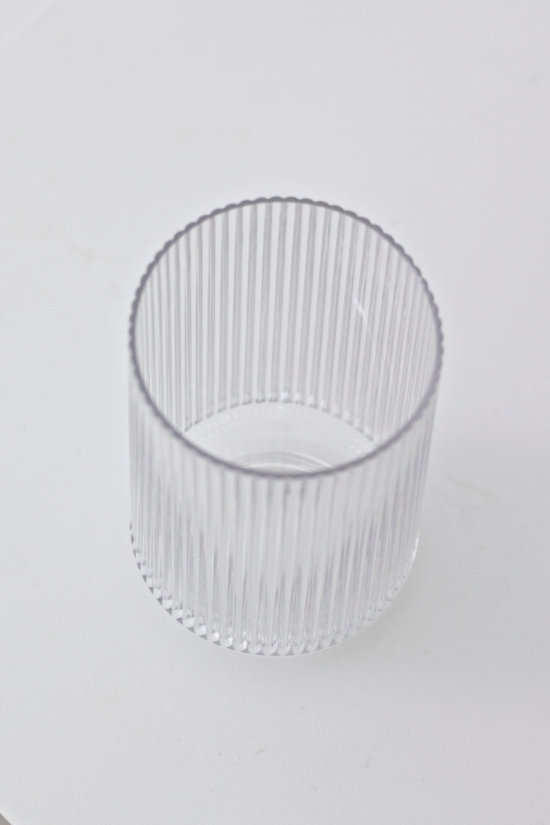 Fluted Tumbler - Clear / Grey