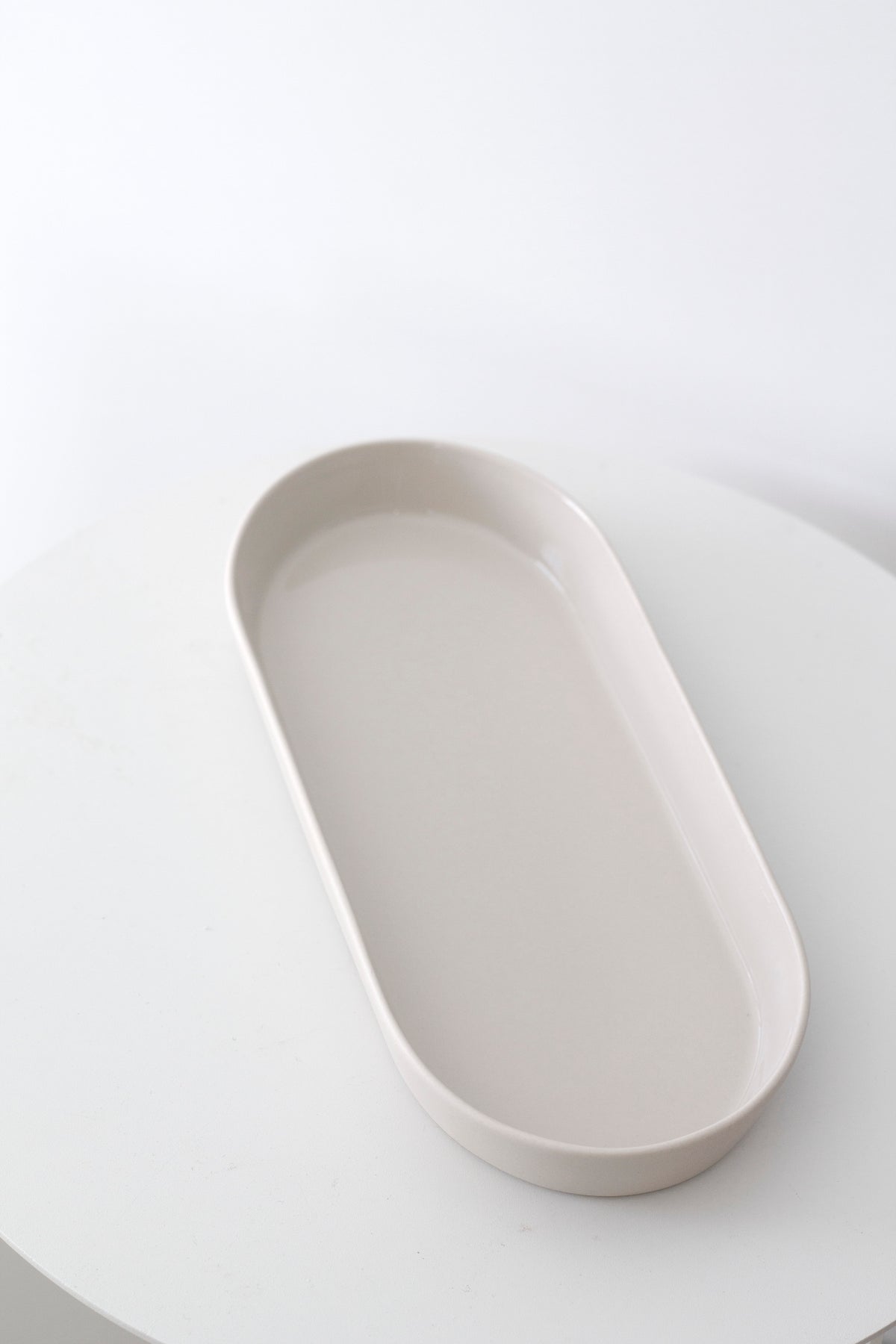 Noosa Dish, Modern Oval Ceramic Tray in Cashmere or Sage