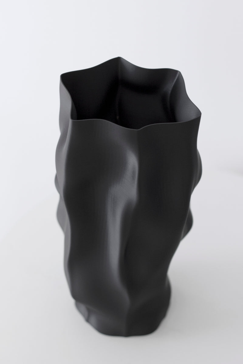 Skyler 3D Printed Vase - Transparent / Black