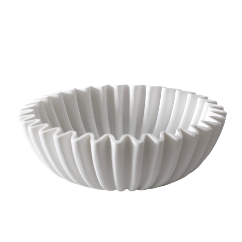 Large Ceramic Fluted Bowl