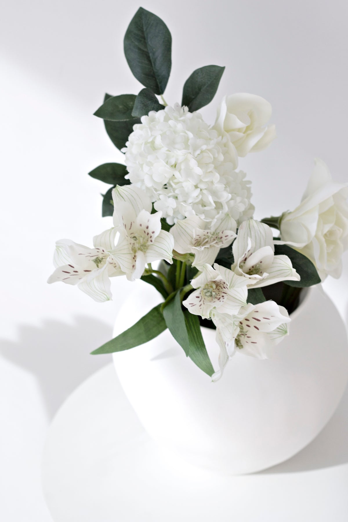 Astromelia Stem, White Diamond 63cm Faux Flower