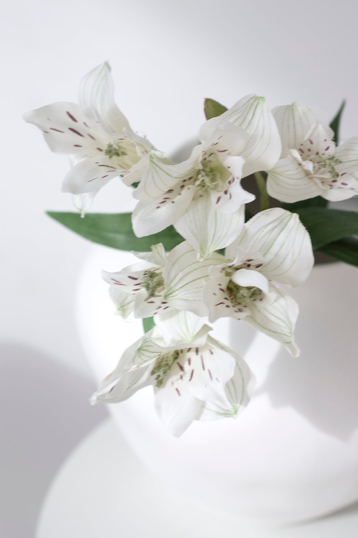 Astromelia Stem, White Diamond 63cm Faux Flower