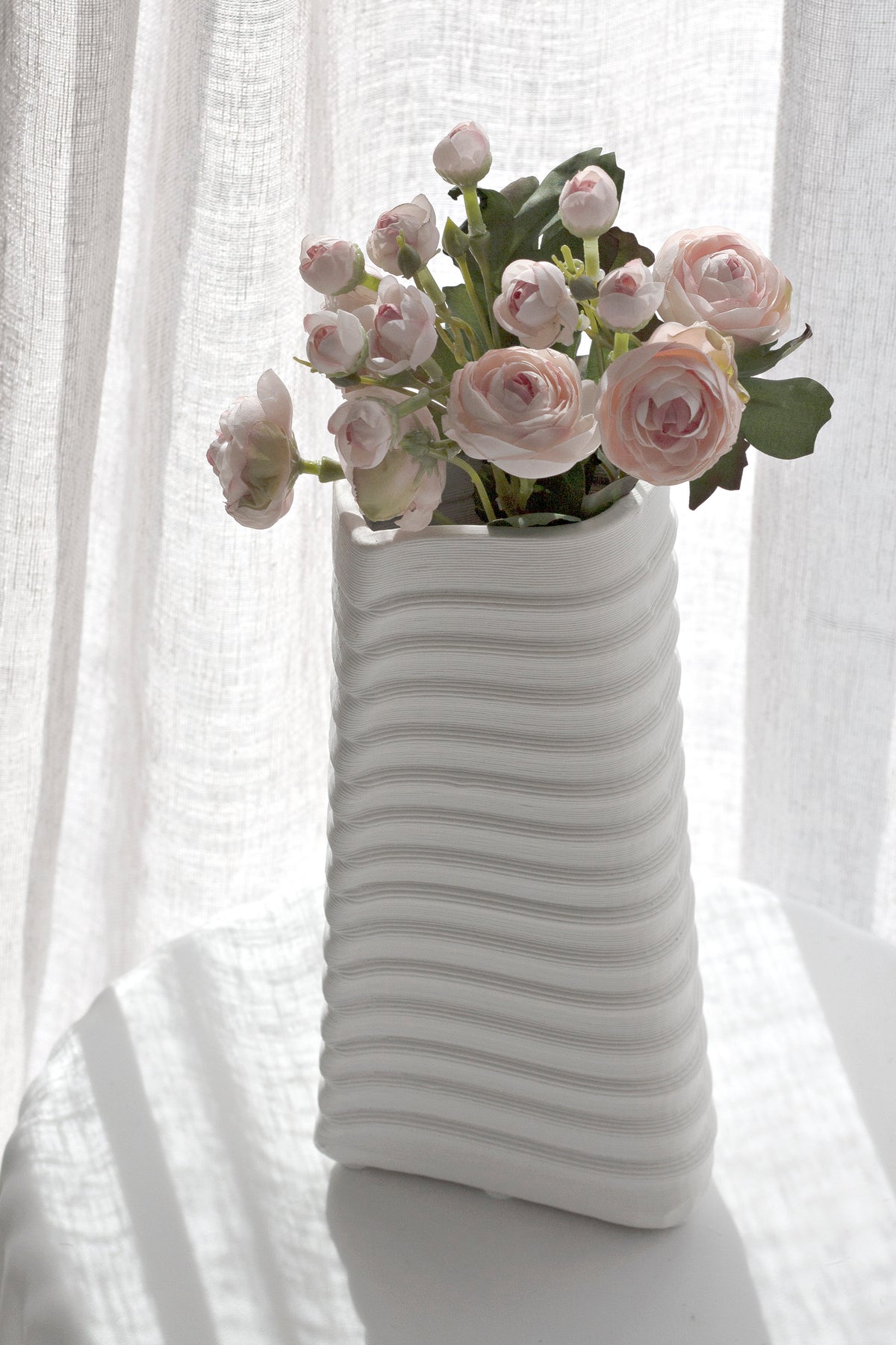 Mini Ranunculus Stem, Baby Pink 48cm Faux Flower