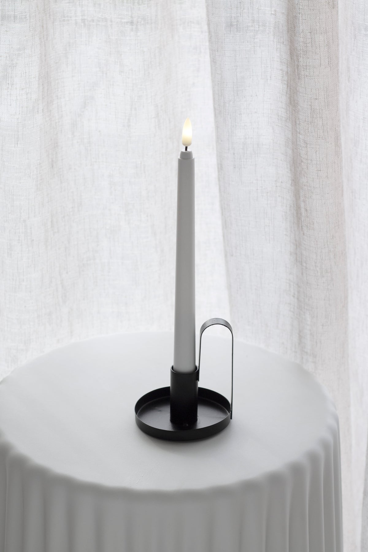 Elegant Taper LED Candles – Set of 2 Flameless White or Ivory