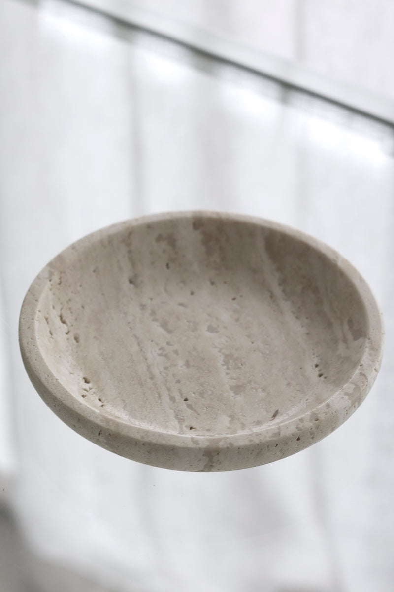 La Lune Travertine Round Tray