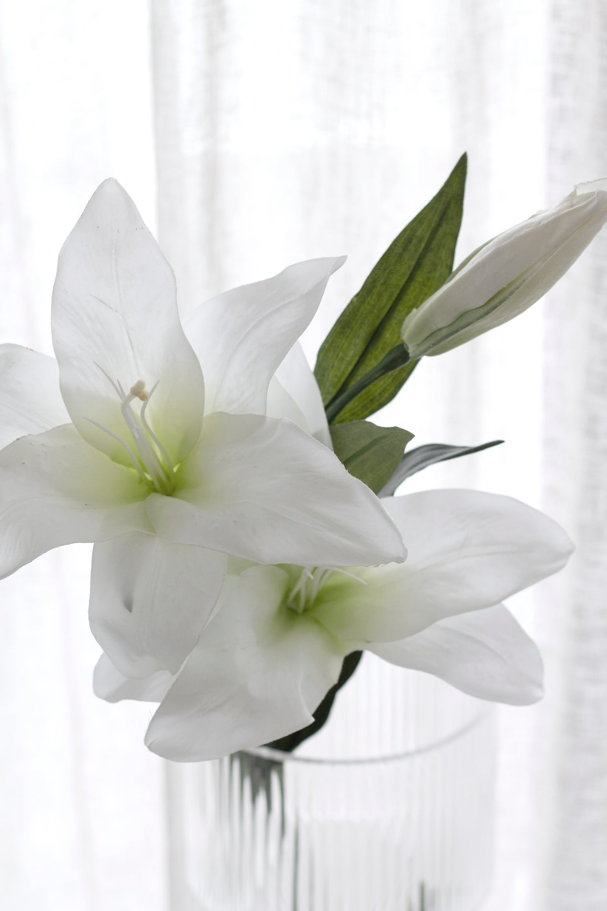Casablanca Lily, White 86cm Faux Stem