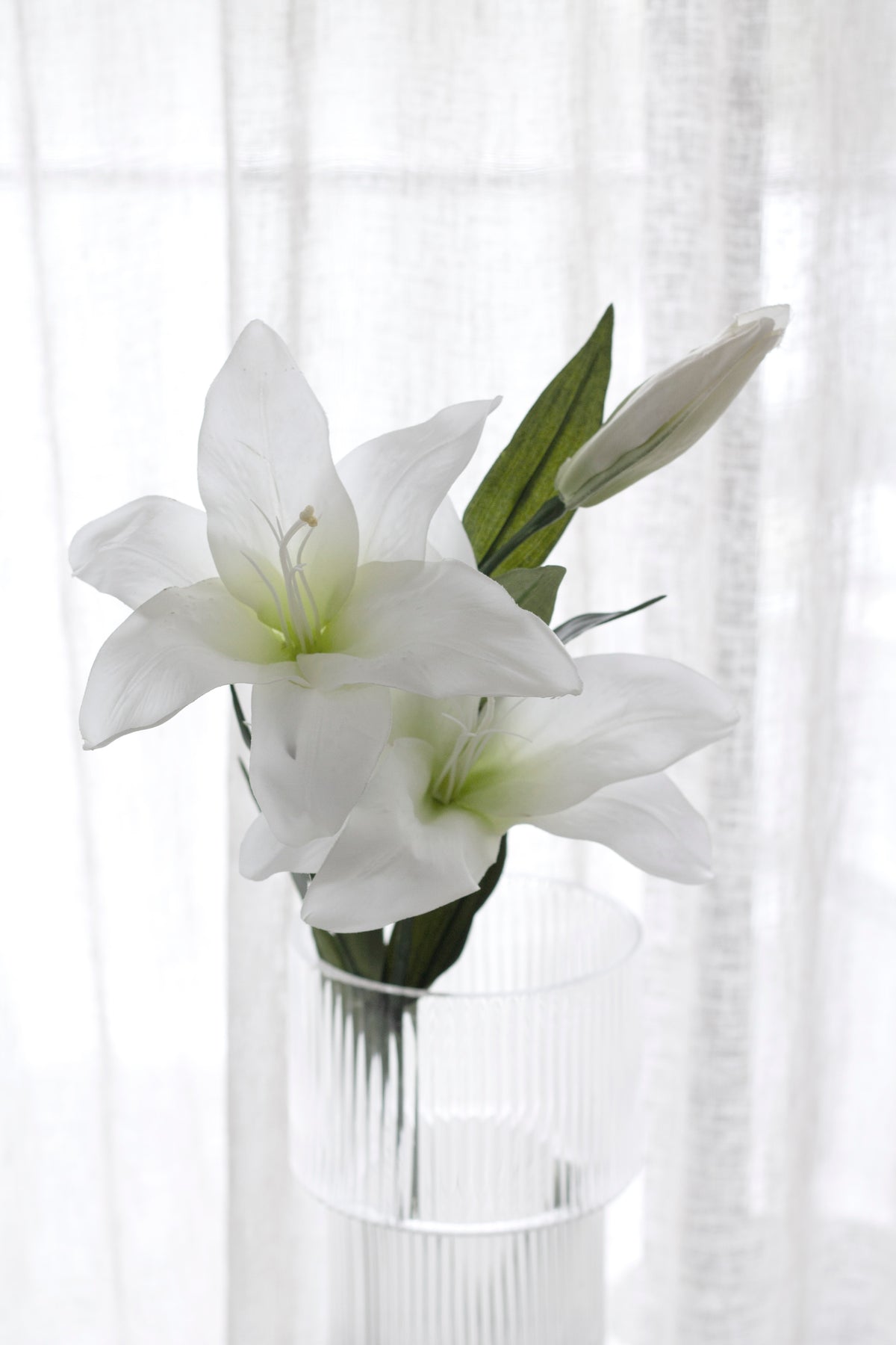 Casablanca Lily, White 86cm Faux Stem
