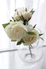 Garden Rose Spray - Ivory Green