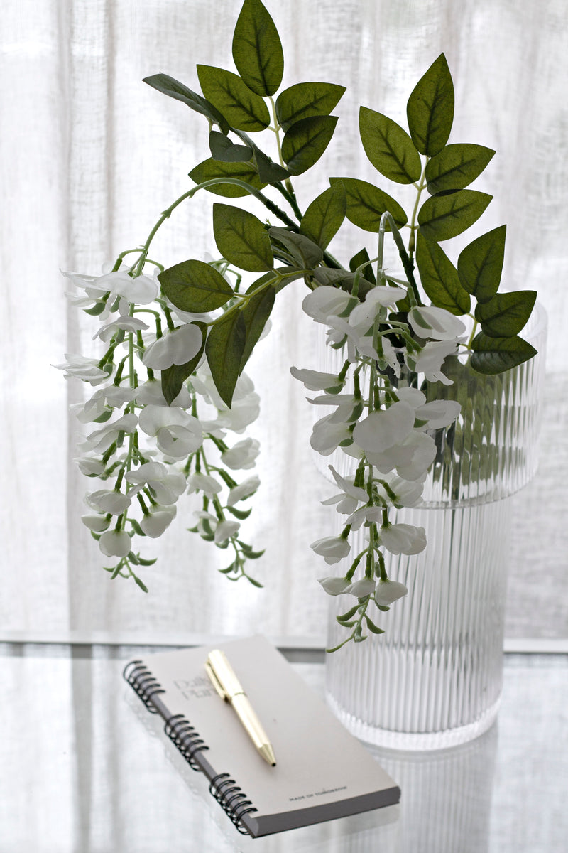 White Wisteria Spray