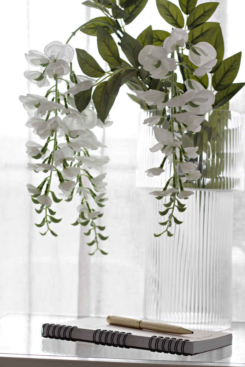 White Wisteria Spray