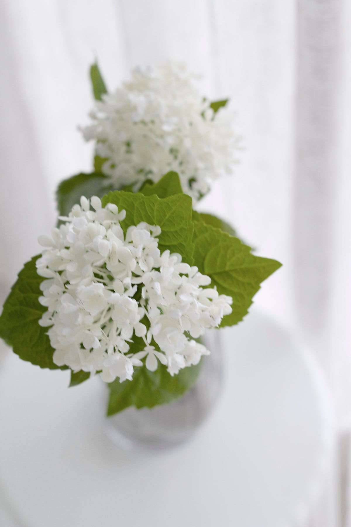 Viburnum Spray, White 86cm Faux Stem, 2 Heads