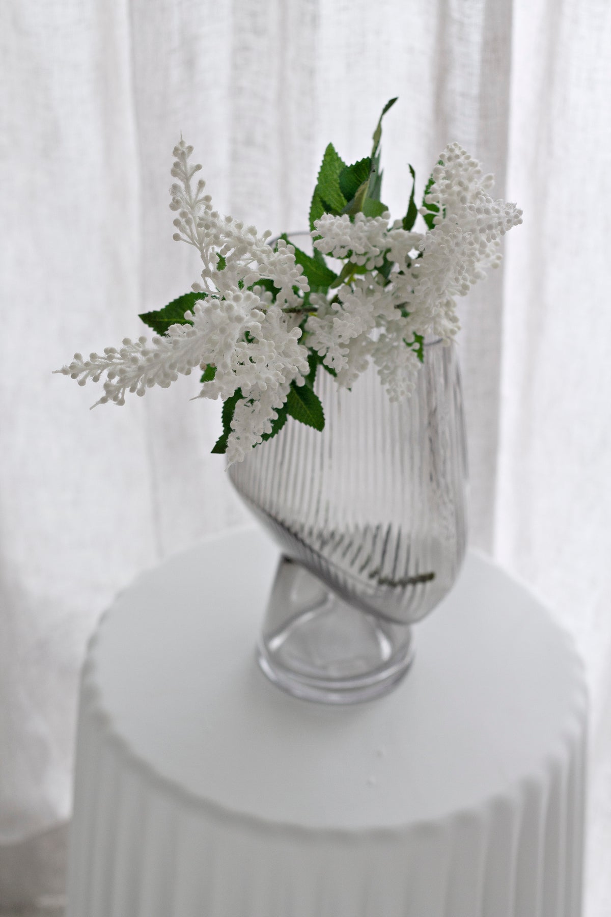 Veronica Spray, White 70cm Faux Silk Flowers