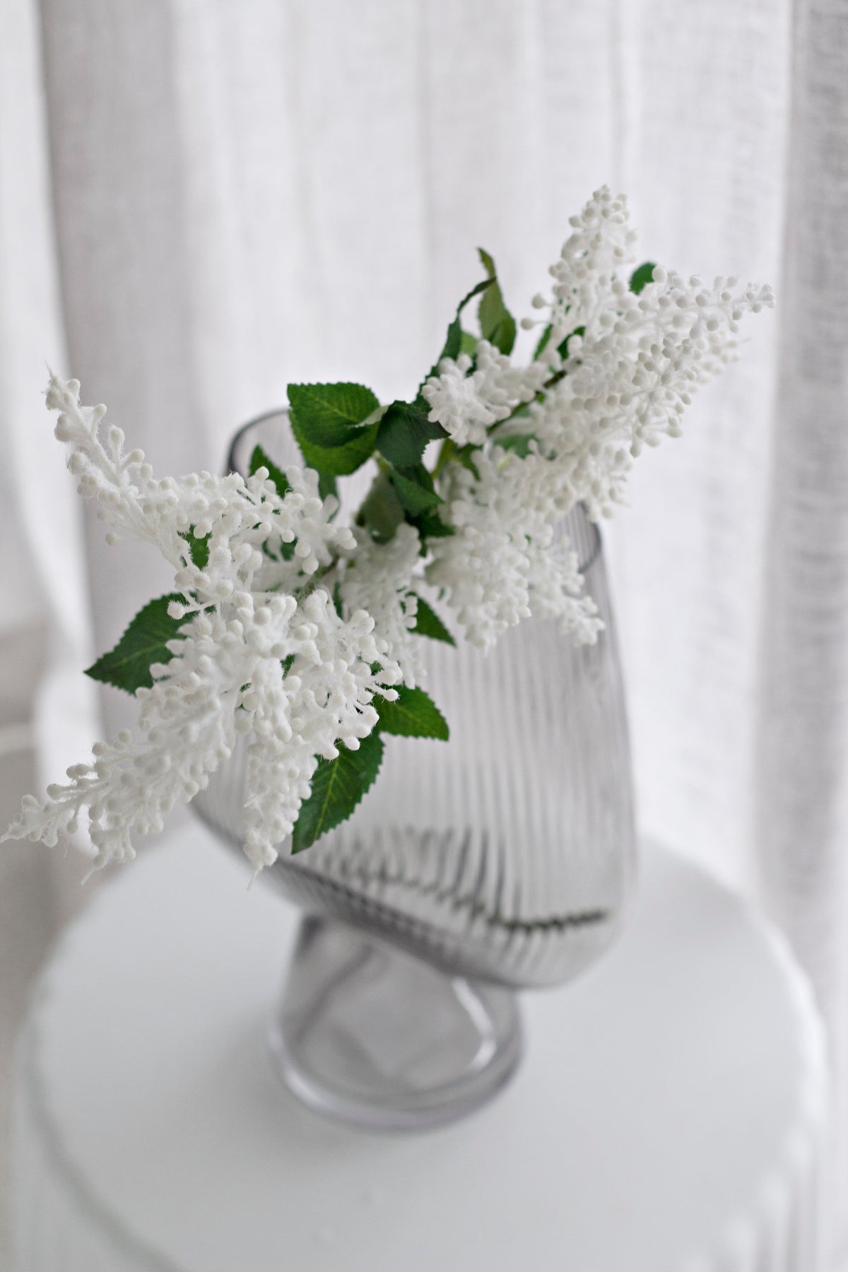 Veronica Spray, White 70cm Faux Silk Flowers
