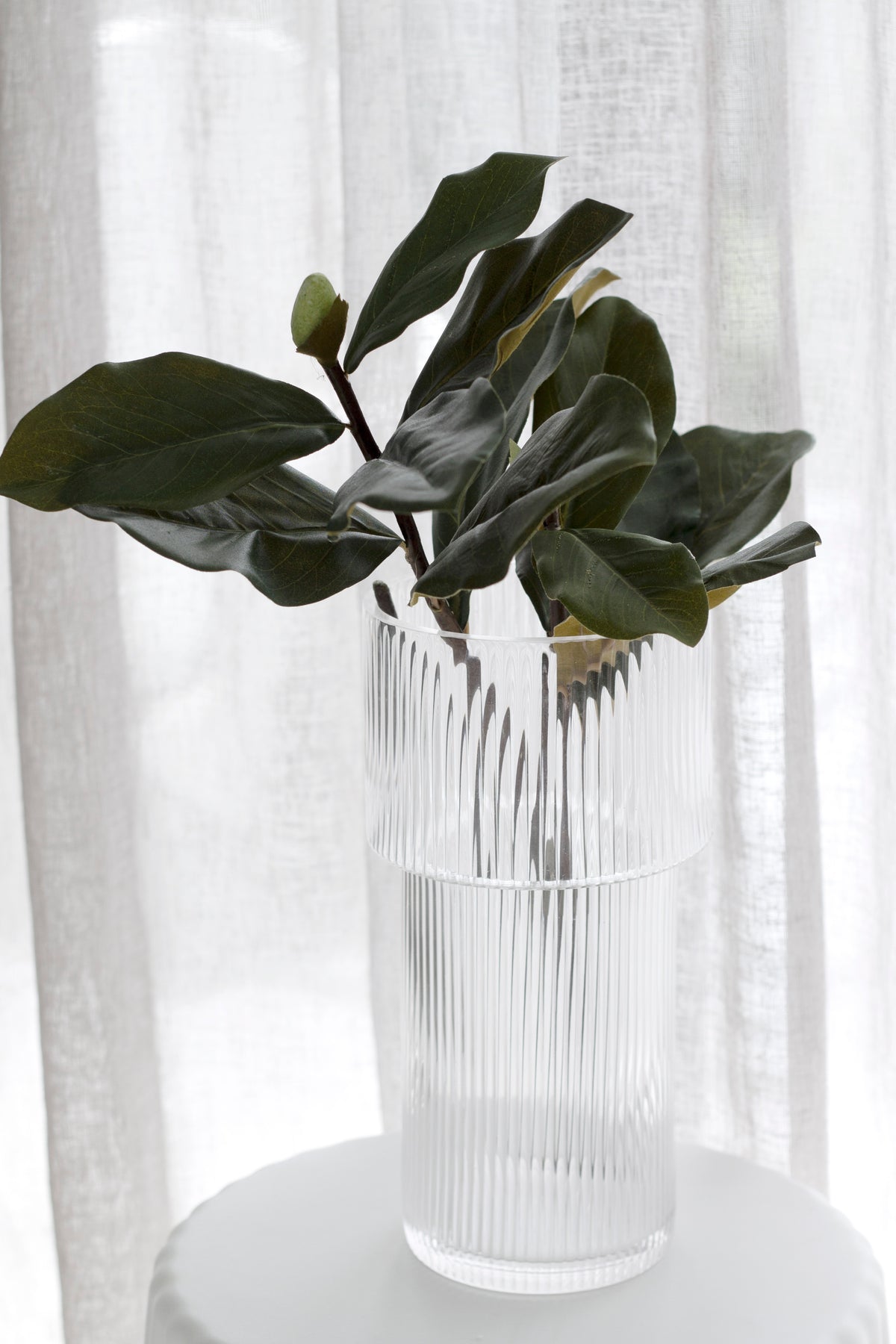 Magnolia Leaf Branch, 1m Faux Stem