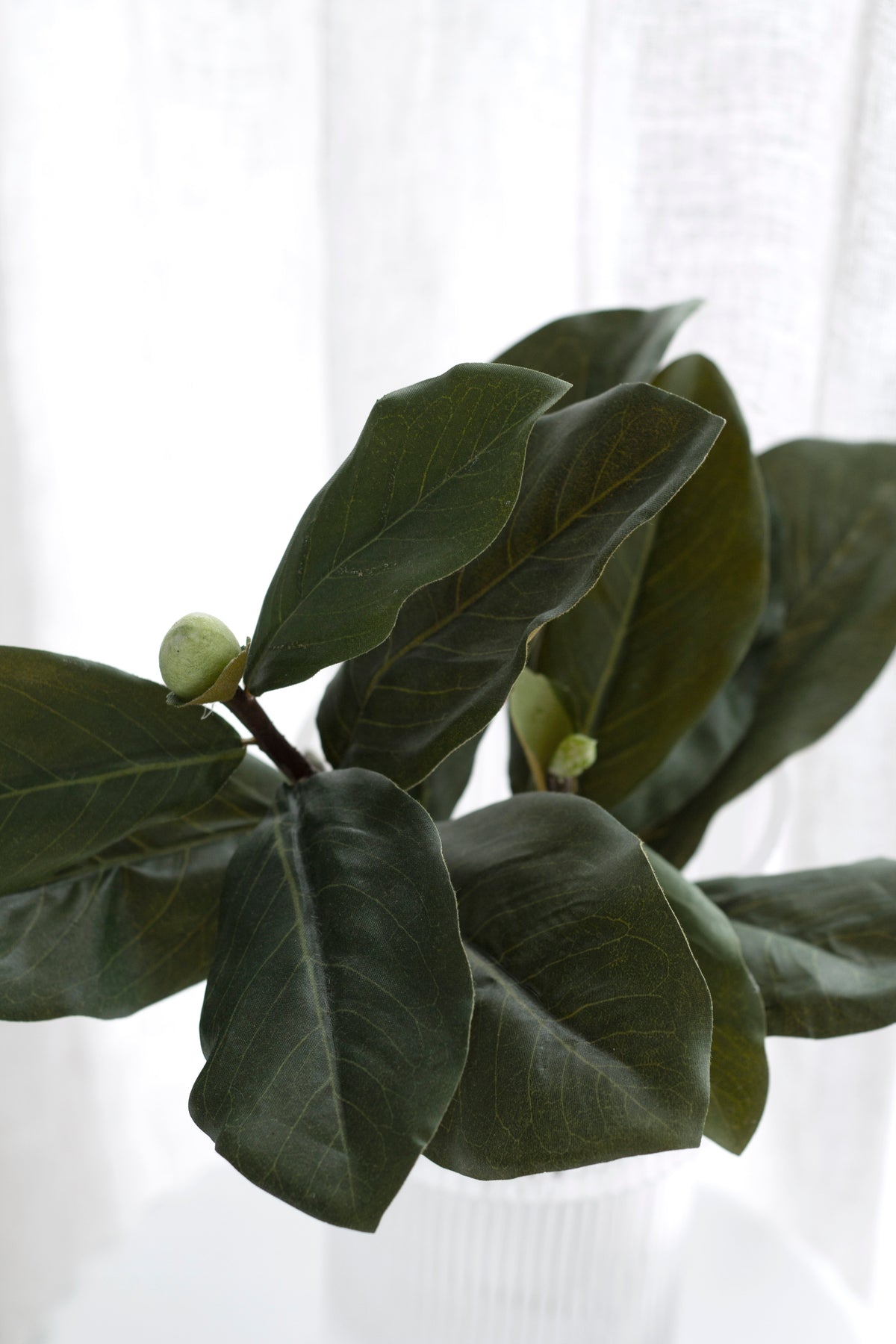 Magnolia Leaf Branch, 1m Faux Stem