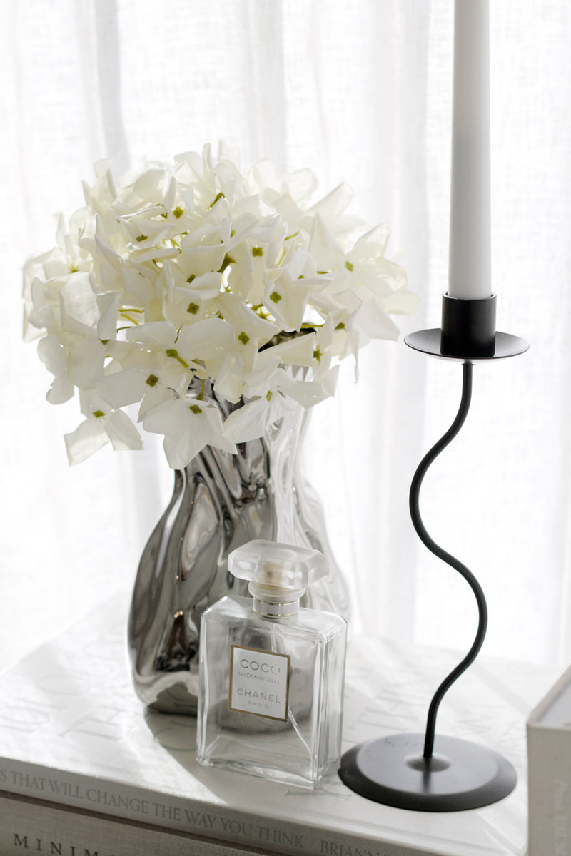 Silver Crinkle Vase