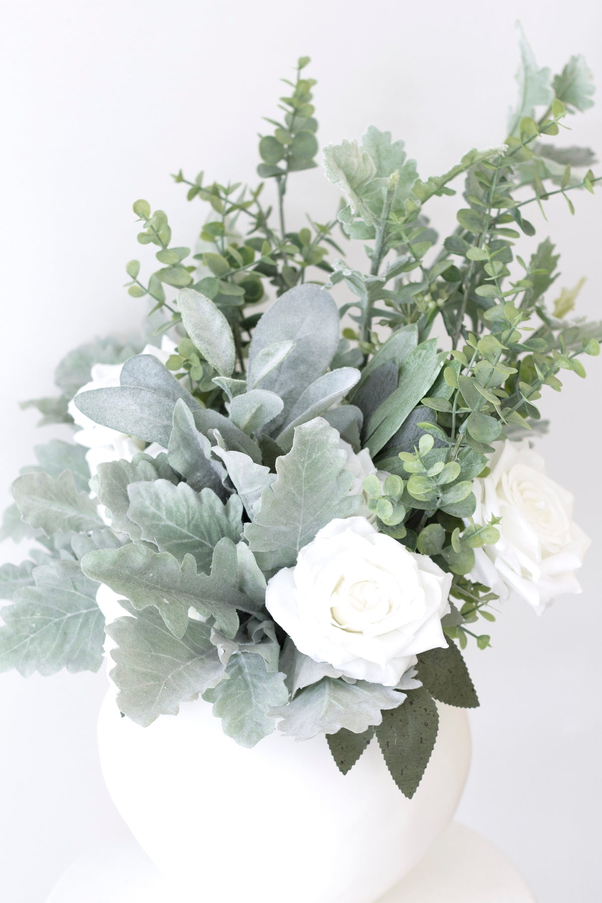 Silver Dollar Eucalyptus Spray, Green 65cm Faux Stem