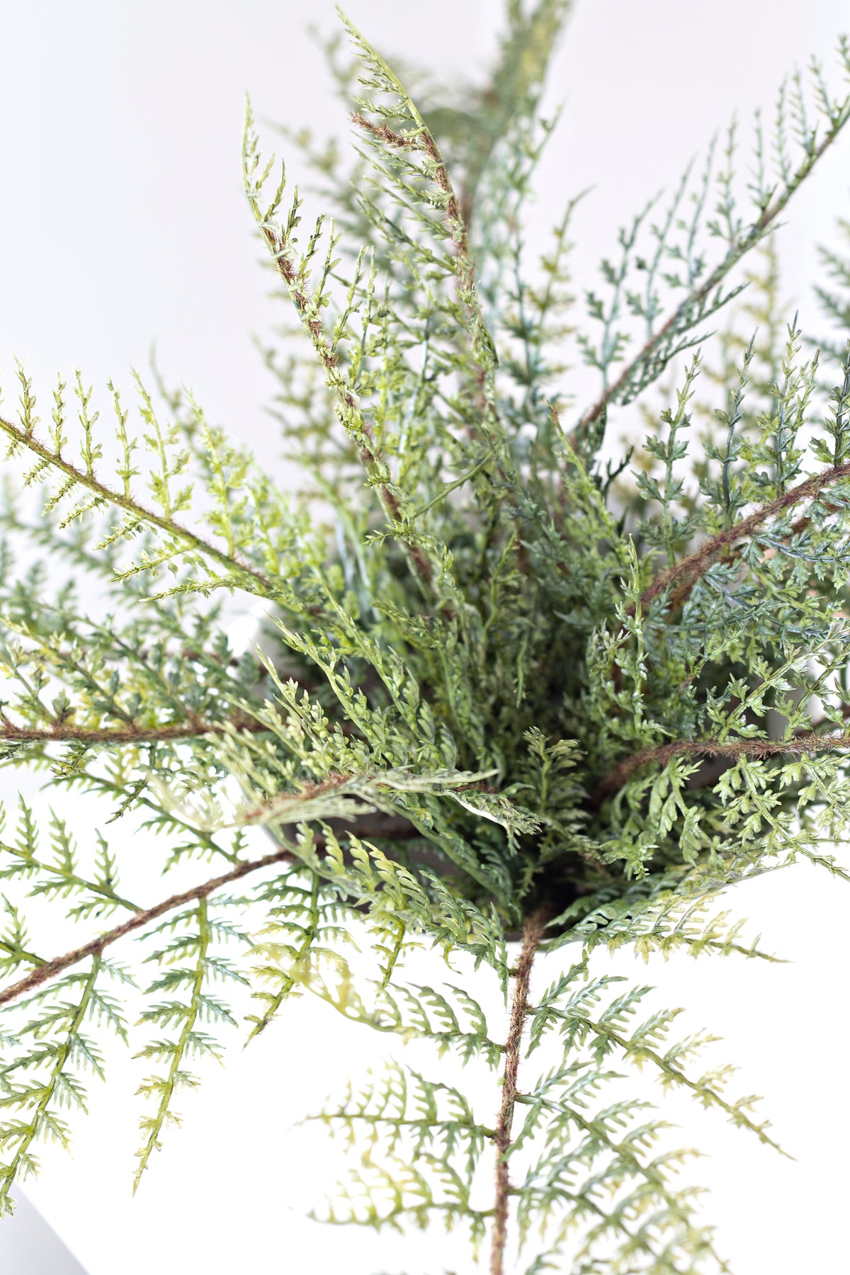 Forest Fern Bush, 42cm Faux Greenery Stem