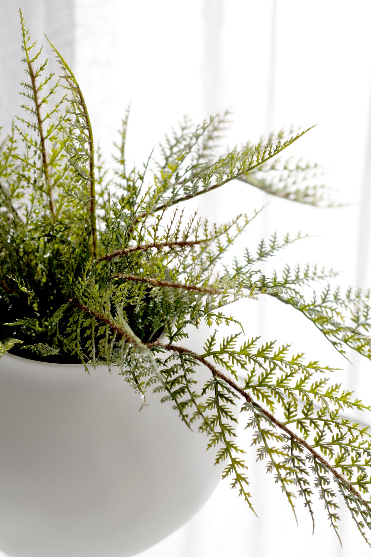 Forest Fern Bush, 42cm Faux Greenery Stem