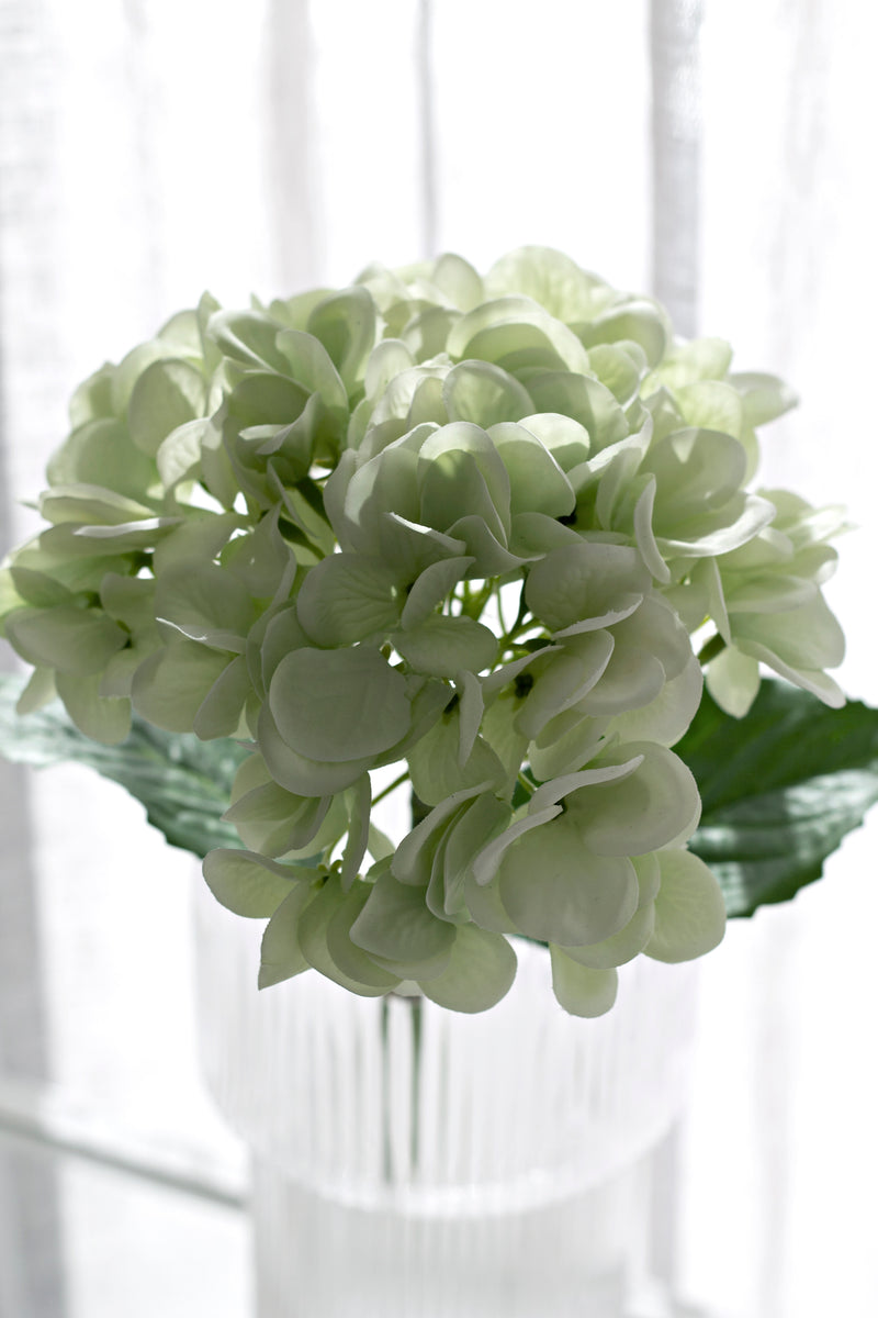 Real Touch Hydrangea - White / Green