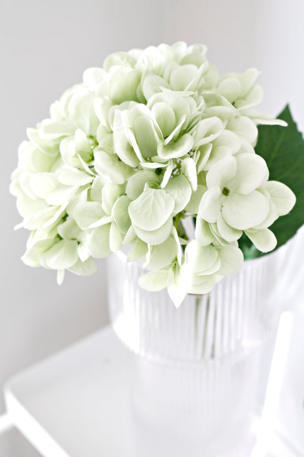 Real Touch Hydrangea - White / Green