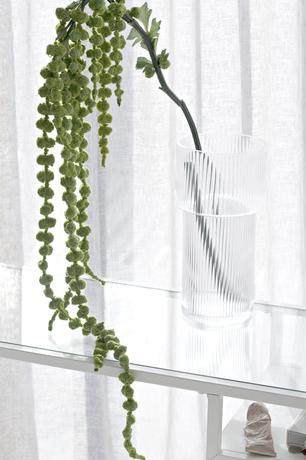 Amaranth Stem, Green or White Faux Stem