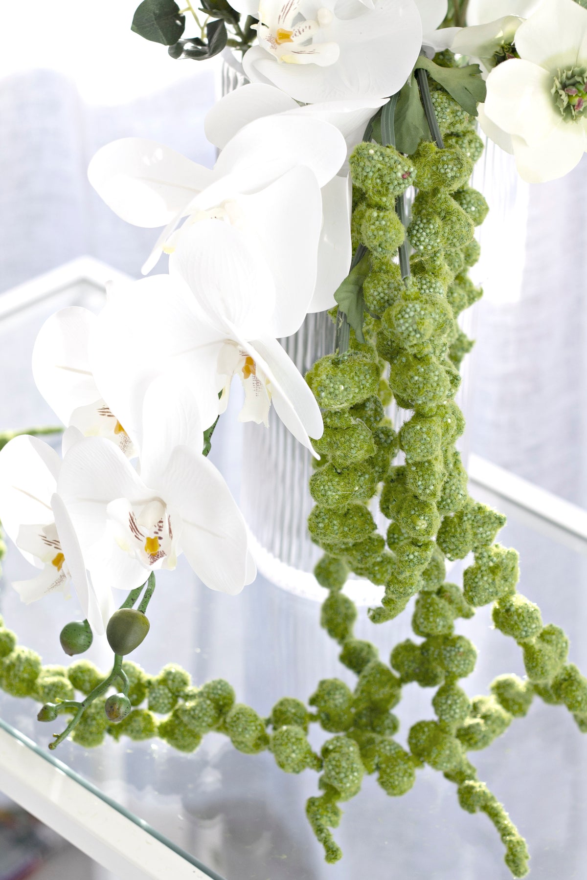 Amaranth Stem, Green or White Faux Stem