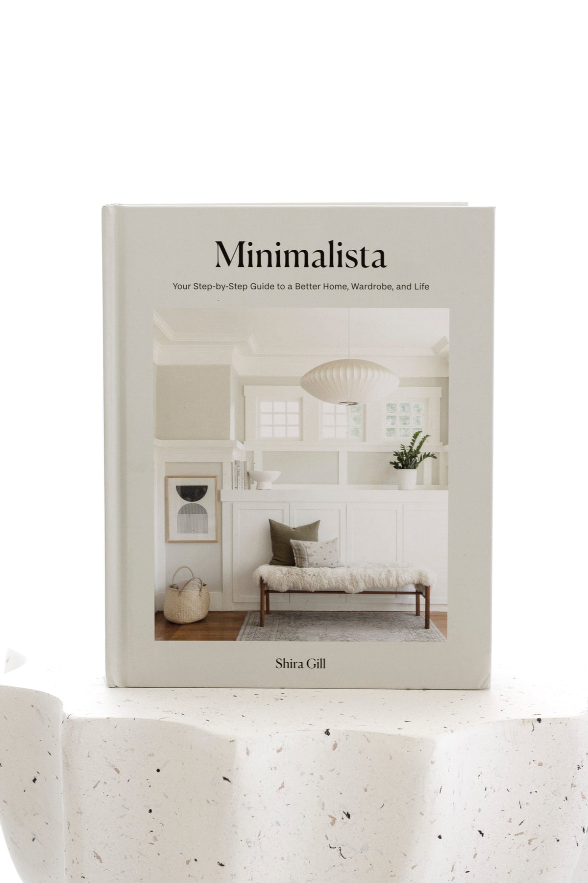 Minimalista book styled with home decor accessories