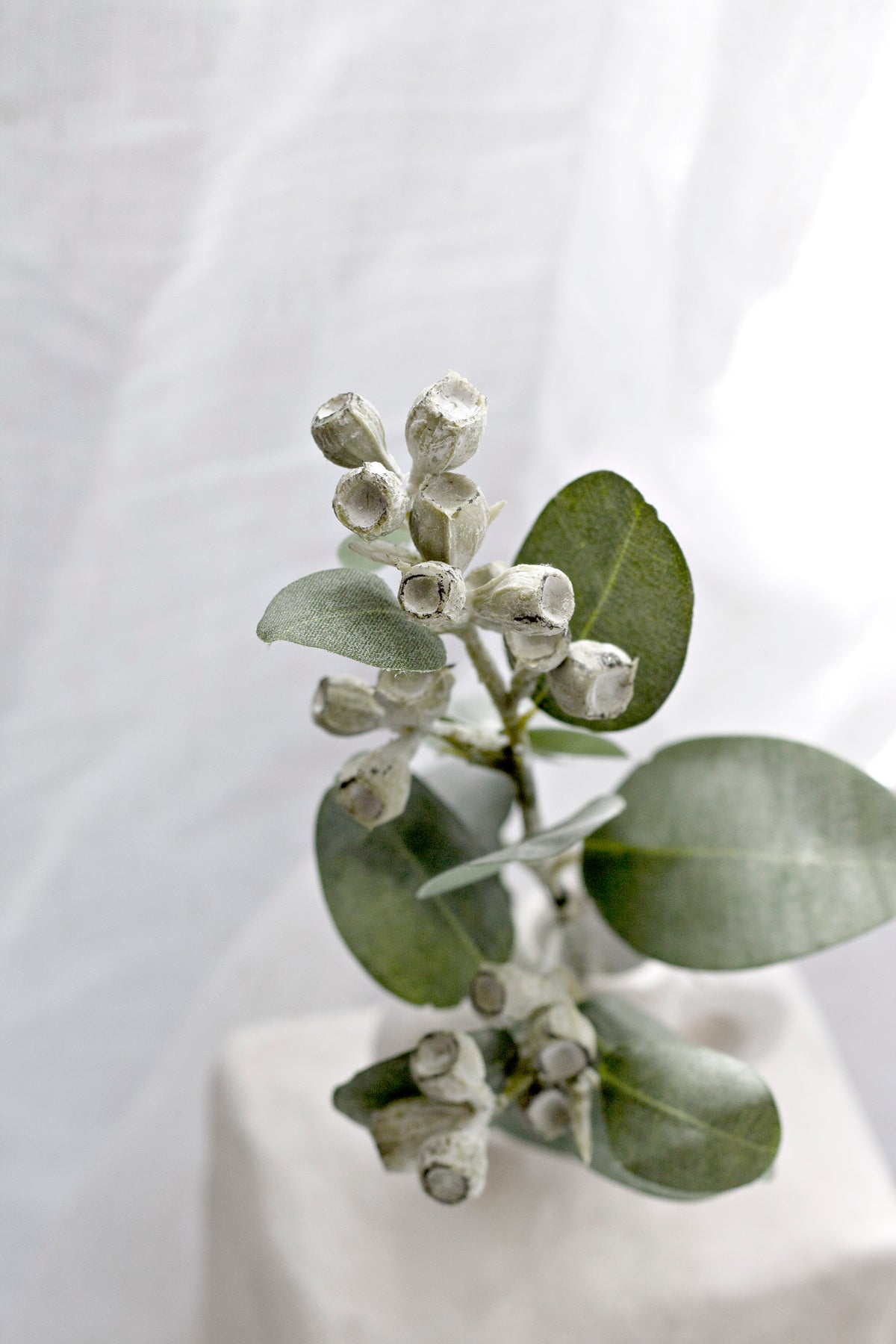 Mini Eucalyptus Pod Spray, 40cm Faux Stem