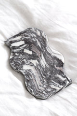 Frida Wavy Tray Calcutta Marble